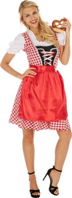 2dekans | dressforfun - Dameskostuum Dirndl Oktoberfest Madl, Ophalen of Verzenden, Zo goed als nieuw