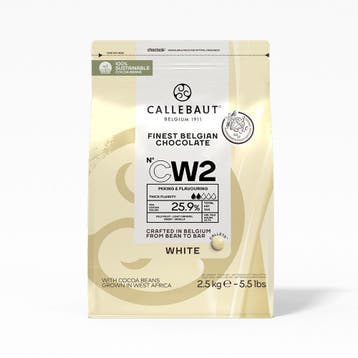 Callebaut - CW2 Witte Chocolade Callets 27,4%, Ophalen of Verzenden, Nieuw, Taarten of Cupcakes, Overige typen