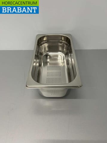 RVS Geperforeerde Gastronorm Bak GN Bak 1/3 GN Diepte 100 mm, Ophalen of Verzenden, Nieuw in verpakking