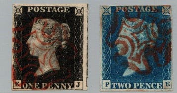 Groot-Brittannië 1840/1840 - 1840 Groot-Brittannië P. 1 en, Gestempeld