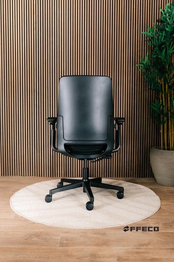 Voorraad Refurbished Steelcase Amia Bureaustoelen Zwart, Verzenden, Zo goed als nieuw, Zwart, Bureaustoel