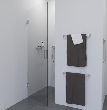 Profielloze Douchedeur 90 x 200 cm Chroom – 8 mm, Ophalen of Verzenden, Nieuw, Chroom, Bad