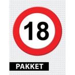 Verkeersbord  18 jaar versiering pakket - 18 jaar versiering, Hobby en Vrije tijd, Feestartikelen, Ophalen of Verzenden, Nieuw