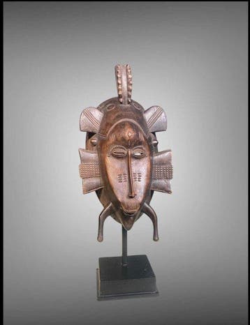 Masker Senofou ( 31 cm) - Masker Senofou op sokkel - Senufo