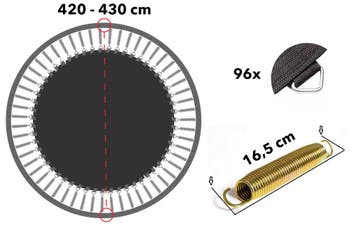 Springmat Trampoline Rond 427  -  430 cm, Ophalen of Verzenden, Nieuw