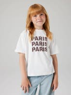 Meisjes Tshirt Paris wit 134, Ophalen of Verzenden, Nieuw, Meisje, Shirt of Longsleeve