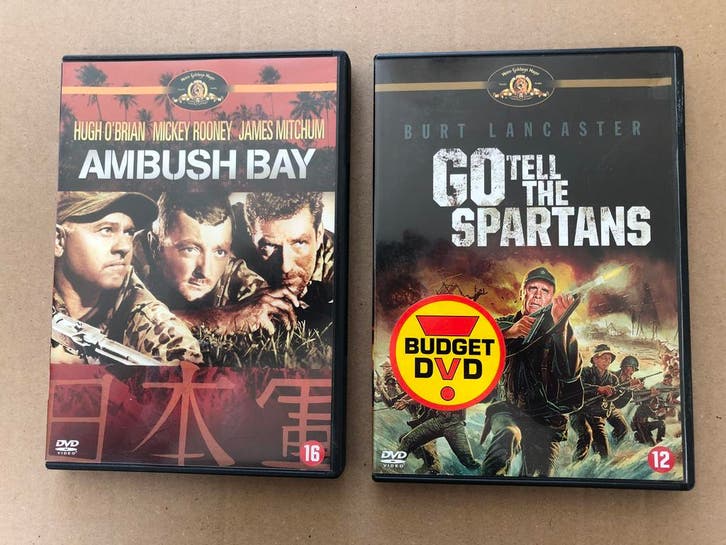 WO II - 2 Films  Ambush Bay 1966 - Go Tell the Spartans 1978, Cd's en Dvd's, Dvd's | Klassiekers, Zo goed als nieuw, 1960 tot 1980