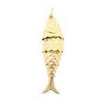 Gouden hanger van een vis (Hanger of bedel), Ophalen of Verzenden, Gebruikt, Goud, Overige merken