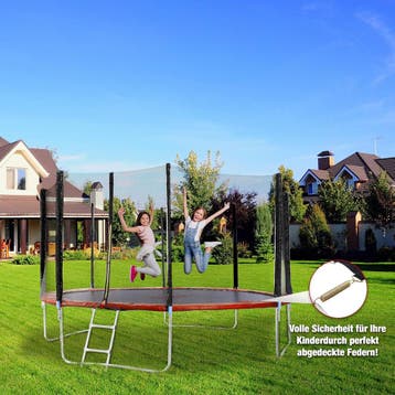 Trampoline rand - Beschermrand - 396 cm - Rood - AREBOS, Kinderen en Baby's, Speelgoed | Buiten | Trampolines, Verzenden, Zo goed als nieuw