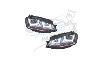 o.a Golf Koplampen set U LED dynamisch GTI rood geschikt..., Ophalen of Verzenden, Nieuw, Volkswagen