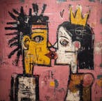 Eric Brumette - KISS ME LIKE BASQUIAT 42 - Toile L, Antiek en Kunst