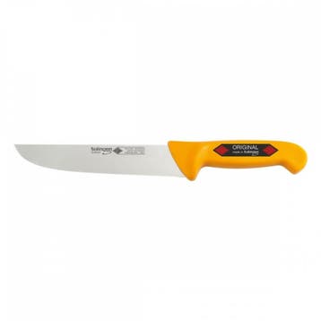 Eikaso Solingen Slagersmes 23 cm – Stijf Lemmet – Geel H, Ophalen of Verzenden, Nieuw, Rvs of Chroom