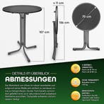 Statafel - Bartafel - Partytafel - 70 cm - Antraciet - Tillv, Huis en Inrichting, Tafels | Statafels, Verzenden, Zo goed als nieuw