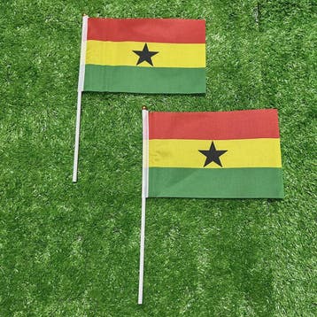 Ghana Handvlag 21x14cm met Plastic Stok - Set van 10, 20, 50, Verzenden, Nieuw