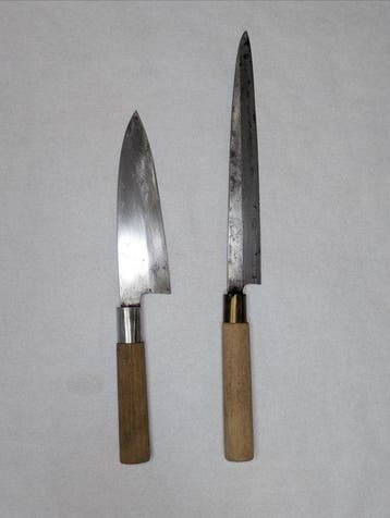 Keukenmes - Staal, Hout - Japan - Traditionele wa-deba- en