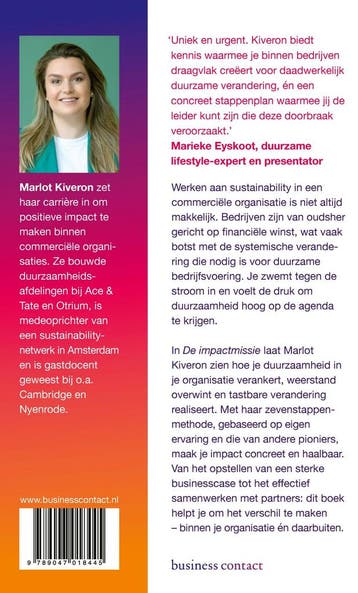De impactmissie 9789047018445 Marlot Kiveron, Verzenden, Zo goed als nieuw, Marlot Kiveron