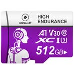 LUXWALLET XC U3 - 512 GB Micro SD Kaart  - TF  Klasse 10 - H, Audio, Tv en Foto, Fotografie | Geheugenkaarten, Verzenden, Nieuw