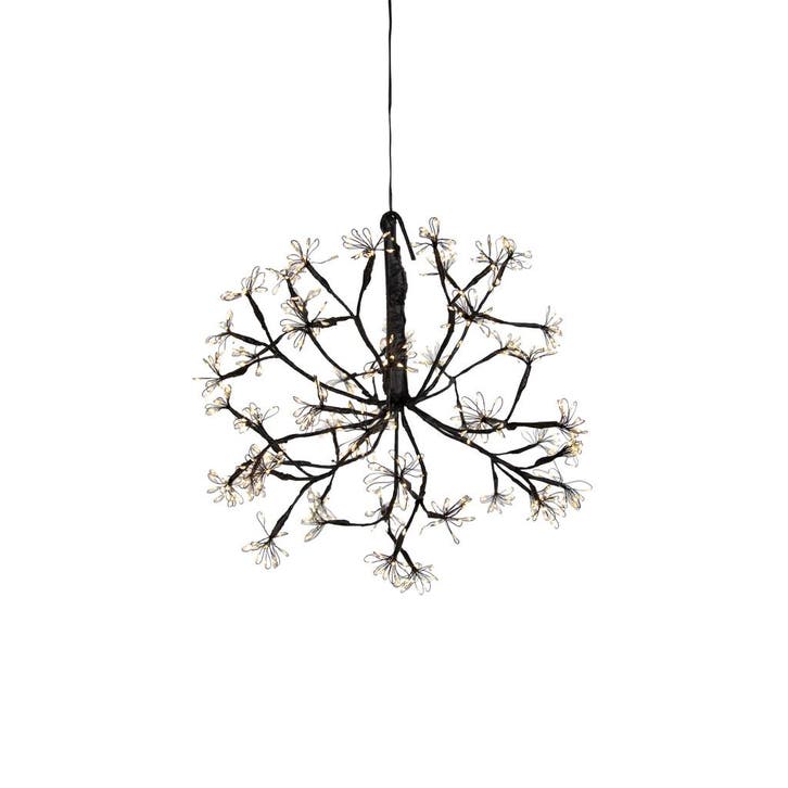 Kerst hanglamp bol zwart 40cm incl. LED met timer IP44 -, Diversen, Kerst, Nieuw, Verzenden