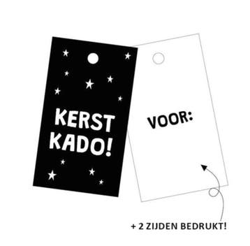 3x Cadeaulabel KERST KADO! (Per 3 stuks, Cadeaulabels), Ophalen of Verzenden, Nieuw
