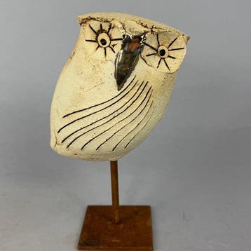 Ewa Budzowska - NO RESERVE- OWL- (decorated 24 carat gold)