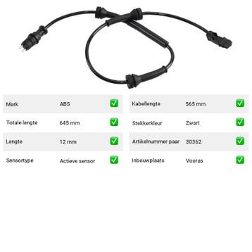 ABS-sensor Vooras Renault Espace 2.0 (1984-1990), Verzenden, Nieuw, Renault