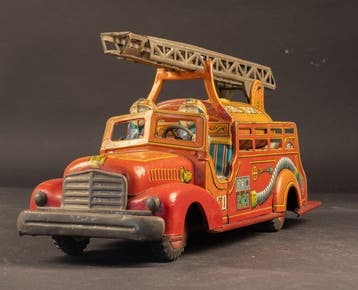 KO Japan - Blikken speelgoed - Brandweer ladderwagen