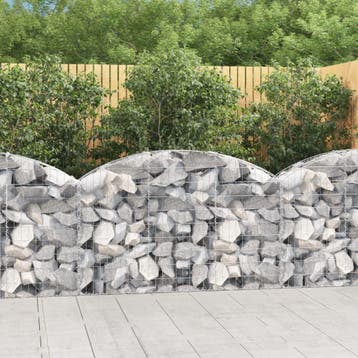 vidaXL Schanskorf gewelfd 150x30x80/100 cm gegalvaniseerd, 100 cm of meer, Verzenden, Nieuw, Metaal