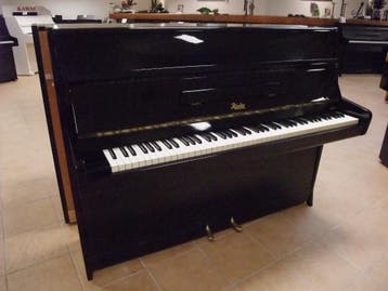 Rösler piano, 109cm hoog, zwart hoogglans * Warme Piano *, Gebruikt, Verzenden, Zwart, Piano