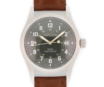 Hamilton - Khaki Field Officer Mechanical Date - Zonder, Sieraden, Tassen en Uiterlijk, Horloges | Heren, Nieuw