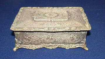 Fraaie bronzen Antieke Sieraden - Juwelendoos - Sieradendoos, Antiek en Kunst