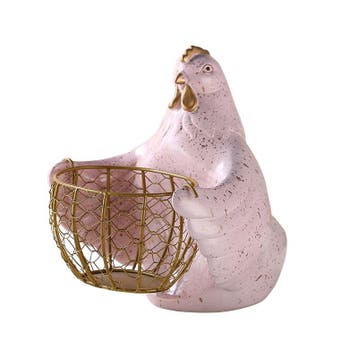 Eiermand - Draadstaal Kip - Roze Eierrek Eierhouder - Eieren, Verzamelen, Verzenden, Nieuw