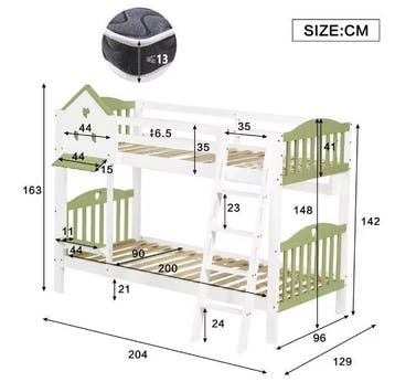 Huisbed Kinderbed met Valbescherming en Plank, Verzenden, Nieuw