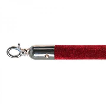 Afzetkoord | Chrome/ Bordeaux rood | 157 cm, Verzenden, Nieuw in verpakking
