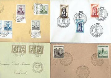 Luxemburg 1933/1970 - Luxembourg, collectie av. CEPT 1956/57, Gestempeld