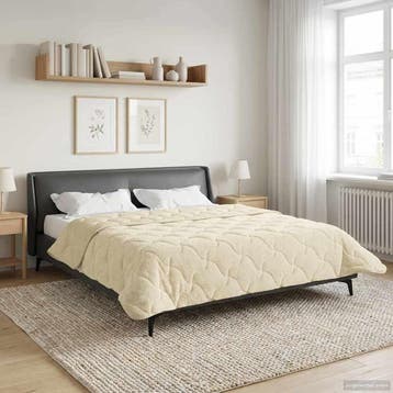 vidaXL Zomer Dekbed 220 x 260 cm Zomer Crèmekleurig Ademend, Verzenden, Nieuw