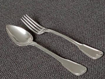 Delheid Frères - Bestekset - .800 zilver - Lepel en vork