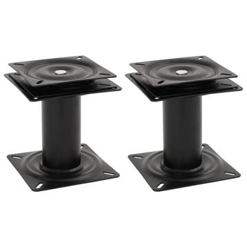 vidaXL Bootstoelpoten 2 st met 360° draaiplateau staal, Verzenden, Nieuw