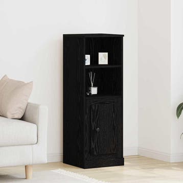 vidaXL Highboard Zwart Eiken 36 x 35,5 x 103,5 cm Bewerkt, Minder dan 50 cm, Verzenden, 100 tot 150 cm, Nieuw