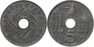 5 Reichspfennig 1940 munten der Reichskreditkassen, Verzenden
