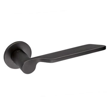 Deurkruk Levante op rond rozet - PVD gun metal, Verzenden, Nieuw