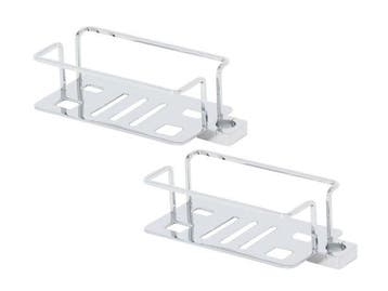 Veiling - 2x Beaux korf voor glijstang Ulis chroom, Nieuw