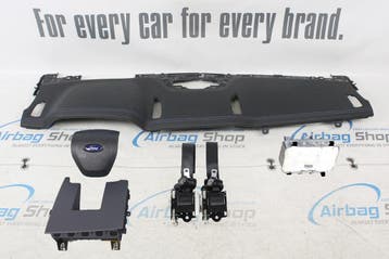 AIRBAG SET – DASHBOARD ZWART MET BLAUW STIKSELS FORD RANGER, Gebruikt, Ford