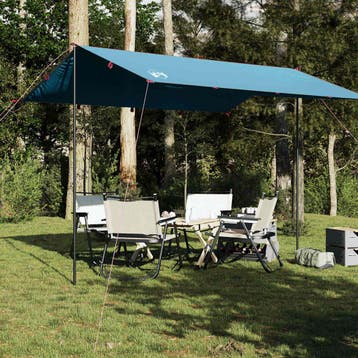 vidaXL Kampeerluifel waterdicht 360x294 cm blauw, Verzenden, Nieuw, Tot en met 2