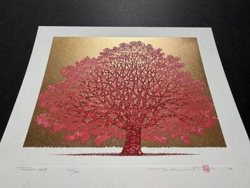 Tree scene 160A - Hajime Namiki  (b 1947) - Japan