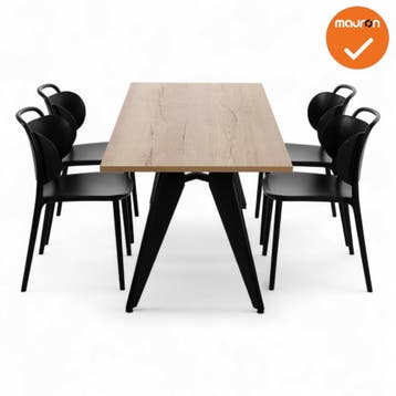 Design vergadertafel Cheak - 200x100 - Bladkleur naar keuze, Vergader- of Presentatieruimte, Ophalen of Verzenden, Nieuw zonder verpakking