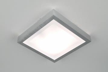 Rietveld Plafondlampen - Wit, Aluminium - Geschuurd Aluminiu, Verzenden, Nieuw