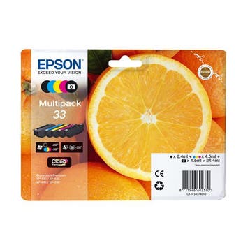 Epson 33 (T3337) multipack Inktcartridge (origineel), Verzenden, Nieuw, Cartridge, Epson
