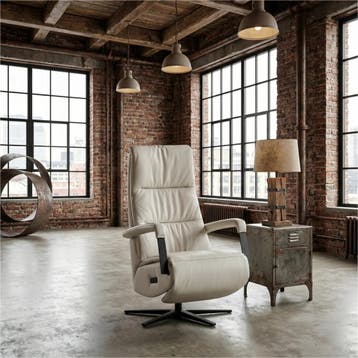 Leren elektrisch relaxfauteuil Core, Bohemian, Industrieel, Modern, Scandinavisch, Nieuw, Ophalen of Verzenden, 50 tot 75 cm