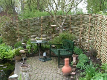 Schutting van wilgentenen gevlochten. Apart en natuurlijk., Tuin en Terras, Nieuw, Hout, 6 meter of meer, 2 meter of meer