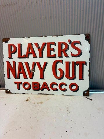 Player’s Navy Cut Tobacco – Emaille Reclamebord - Emaille